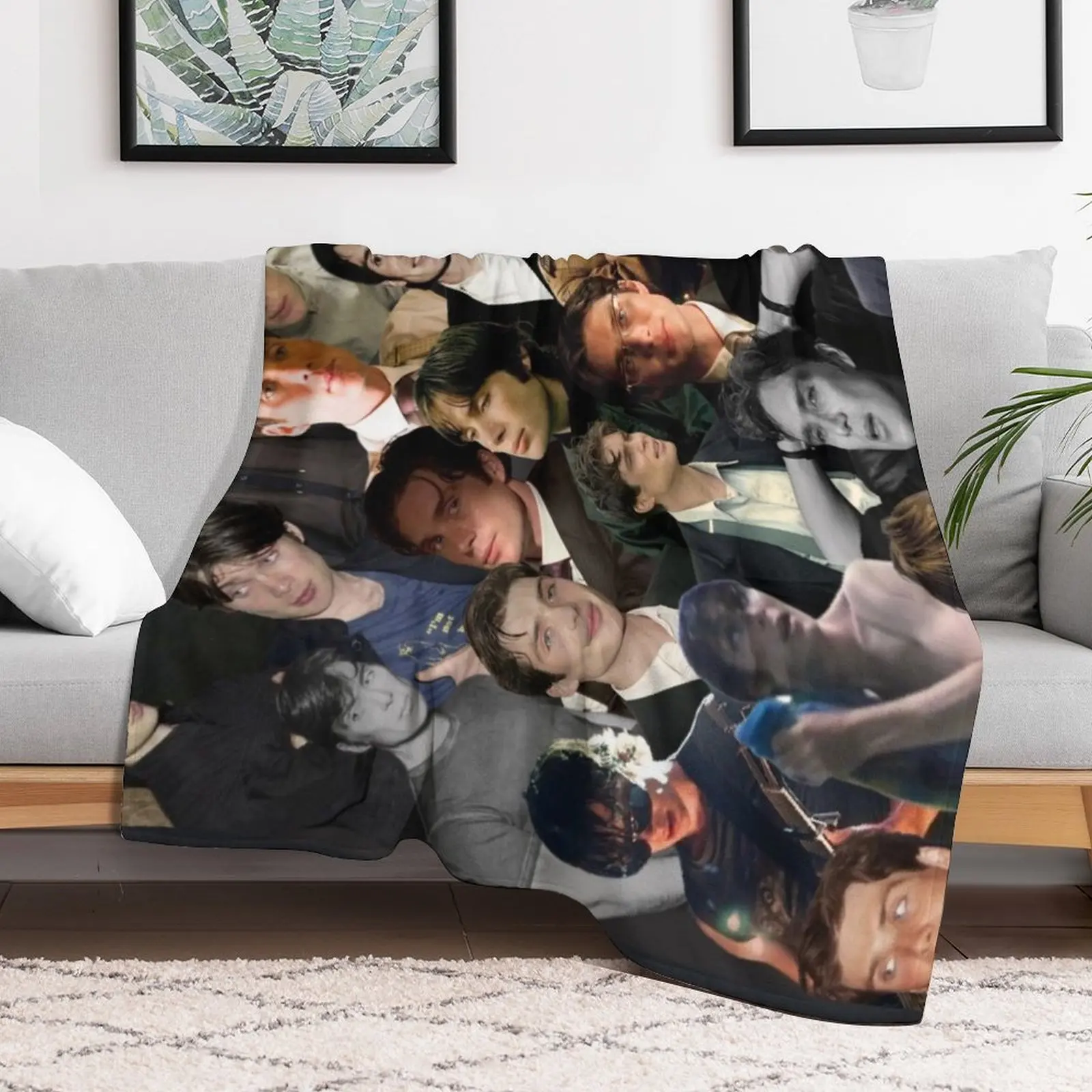 Одеяло с коллажем Cillian Murphy на зиму утяжеленные одеяла люксового бренда