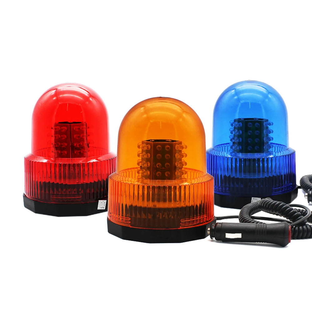 

Amber Blue Red Car Magnetic Police DC12V 72LEDs Strobe Rotating Flashing Traffic Warning Light Lamp Beacon Flash Emergency Light