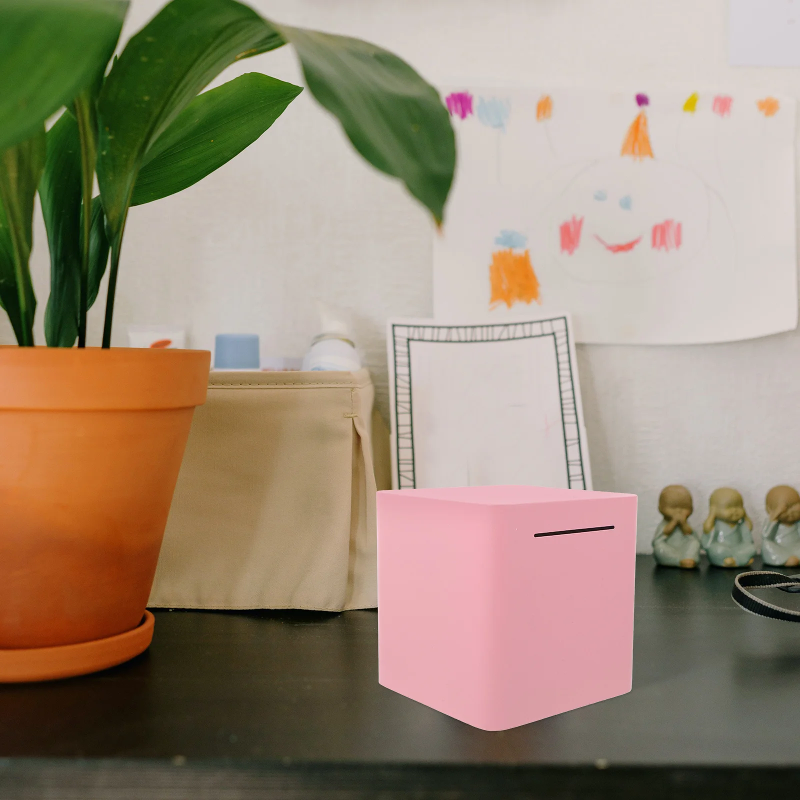 Копилка контейнер для монет коробка хранения неоткрываемая банка денег железные