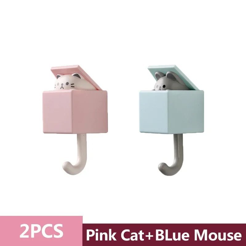 Крючки для ключей милые животные 2 шт.