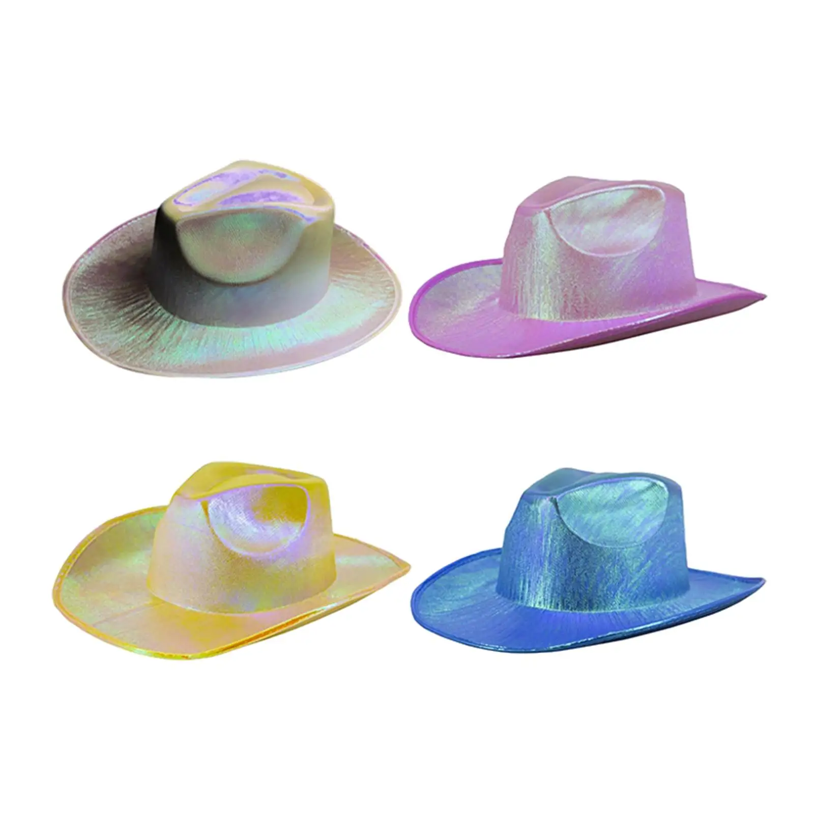 

Holographic Cowboy Party Hat, Sparkly Glitter Funny Hats Space Rave Caps Hat for Theme Party Carnival Halloween Costume Party