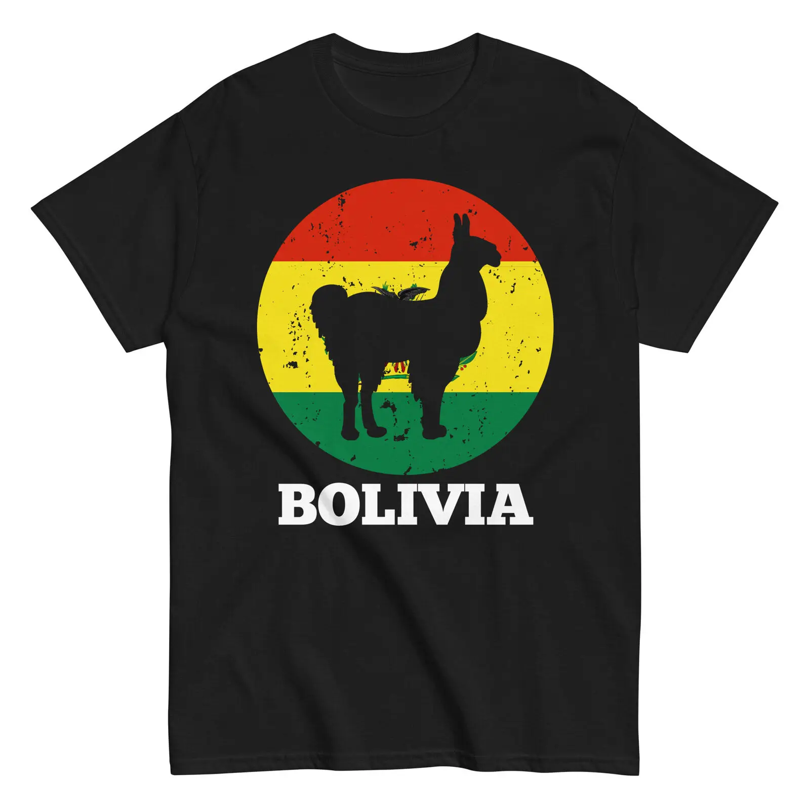 Патриотический болианский | Любитель ламы Флаг Боливии с футболкой альпака