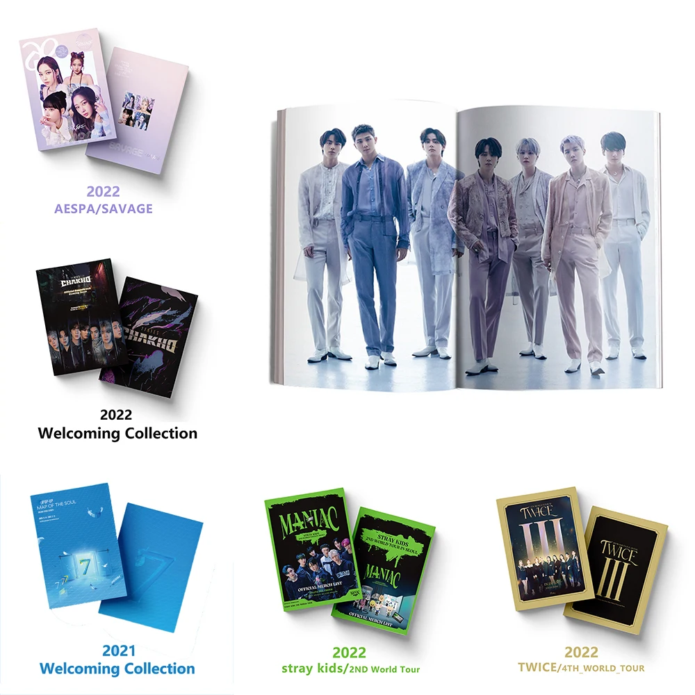 

KPOP Bangtan Boys Proof Stray Kids MANIAC TWICE SEVENTEEN Aespa Photobook Album Fan Collection Card Poster Photocard Photos Gift