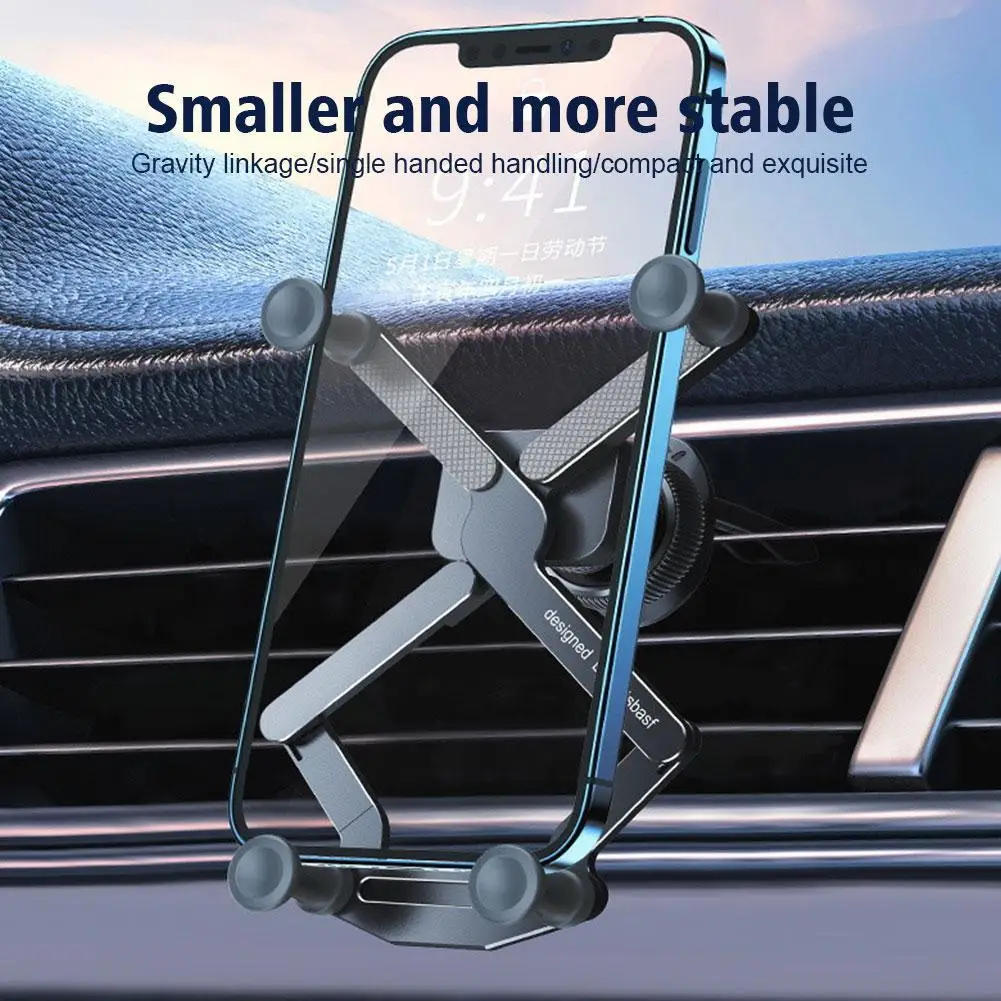 

Gravity Car Phone Holder 360 Degree Rotatable Invisible Alloy Car Mount Supports For 4.7-7.2 Inches Mobile Phones