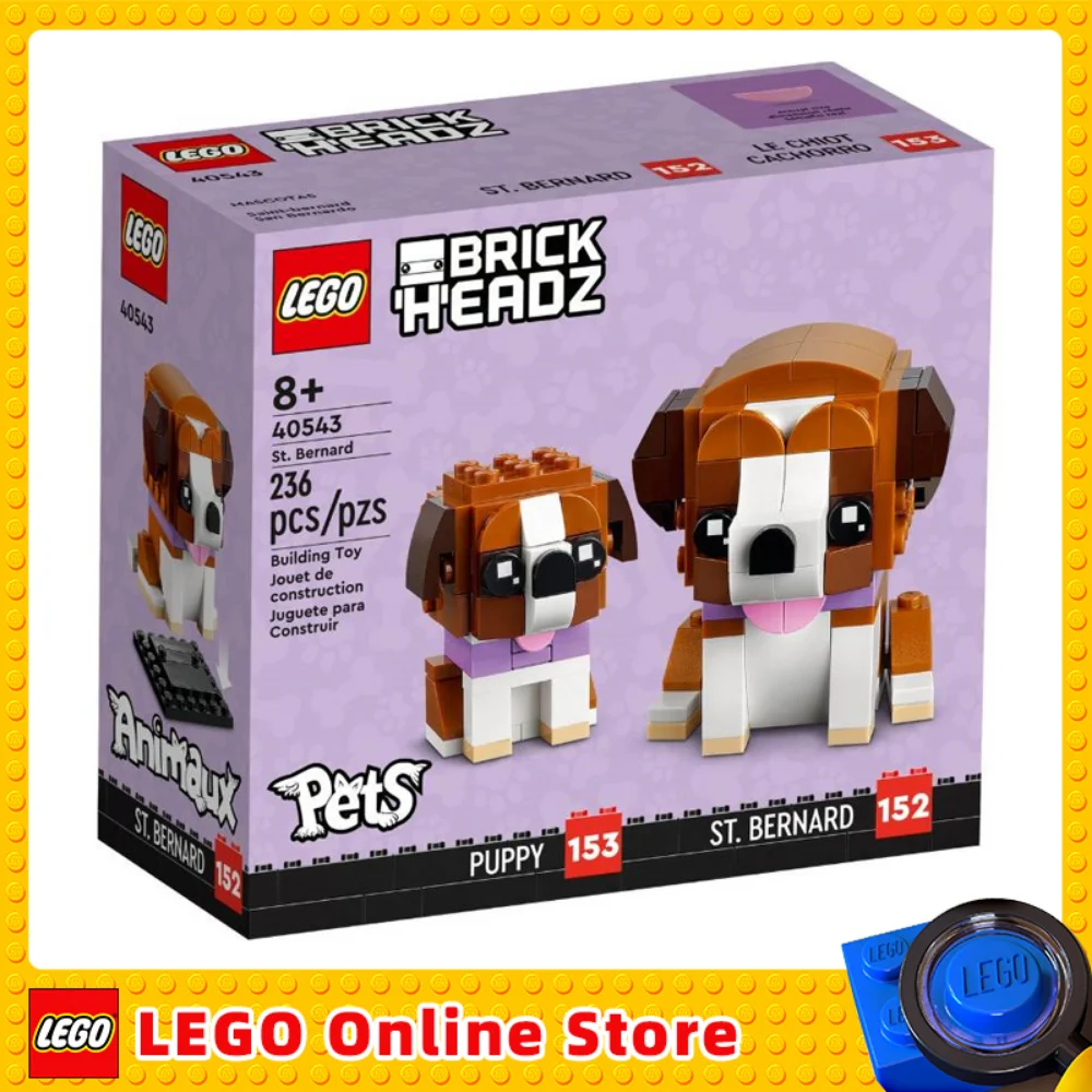

Lego BrickHeadz Pets Dogs, Cats, Fish, Birds or Hamsters (Choose Pet) (St. Bernard 40543)
