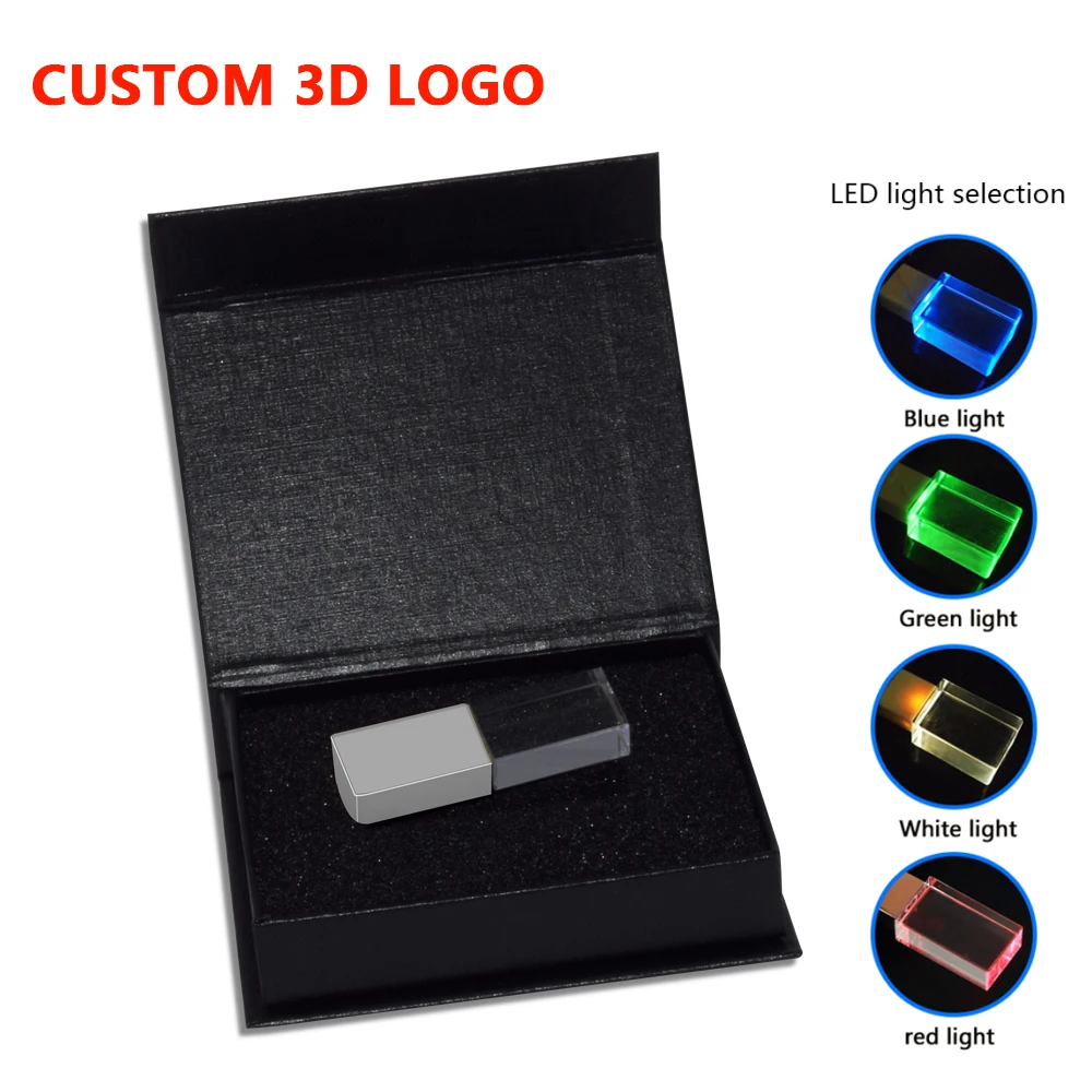 

Creative Crystal Pen Drive 128GB Blue 64GB Silver 32GB Red 16GB Green 8GB usb stick Business Gift(over 10pcs free logo) cle usb
