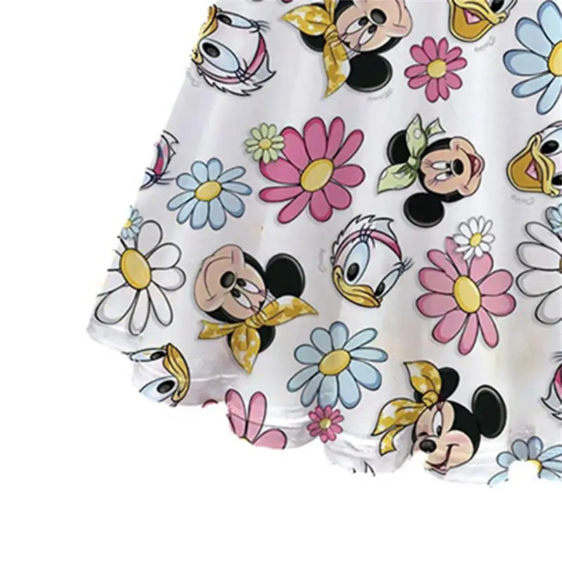 Disney Mickey Mouse Cartoon Print Girl Dress Fashion Minnie Donald Duck Daisy Princess Dresses Children Birthday Cosplay Costume images - 6