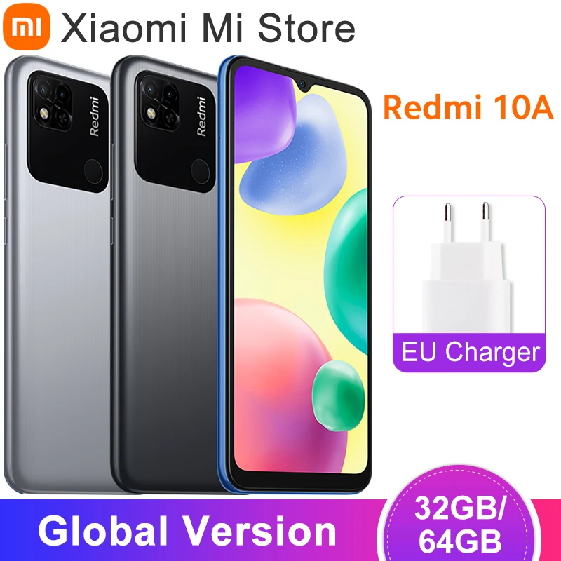 Ceny Globalna Wersja Xiaomi Redmi 10A 2GB 32GB MTK Helio G25 Octa Core 13MP Kamera 5000mAh Bateria 10W Szybkie ładowanie 6.53