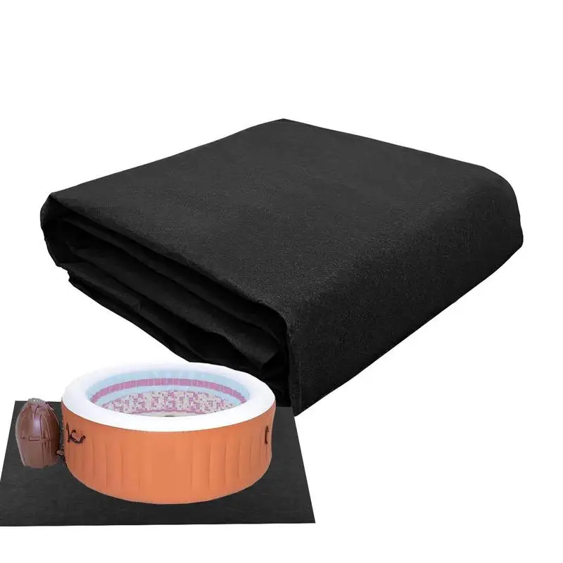

Protective Felt Anti-Slip Pool Mat Foldable Multifunctional Floor Mat with Adjustable Sizefor Outdoor Home Party Summer Yoga BBQ