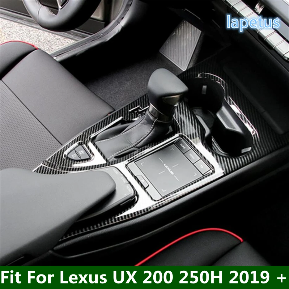 

Water Cup Holder Decor Frame Gear Shift Box Panel Cover Trim For Lexus UX 200 250H 2019 - 2023 Carbon Fiber Interior Accessories