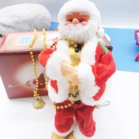 electric climbing ladder santa claus christmas figurine ornament climb up the beads and go down repeatedly kids toy gifts new