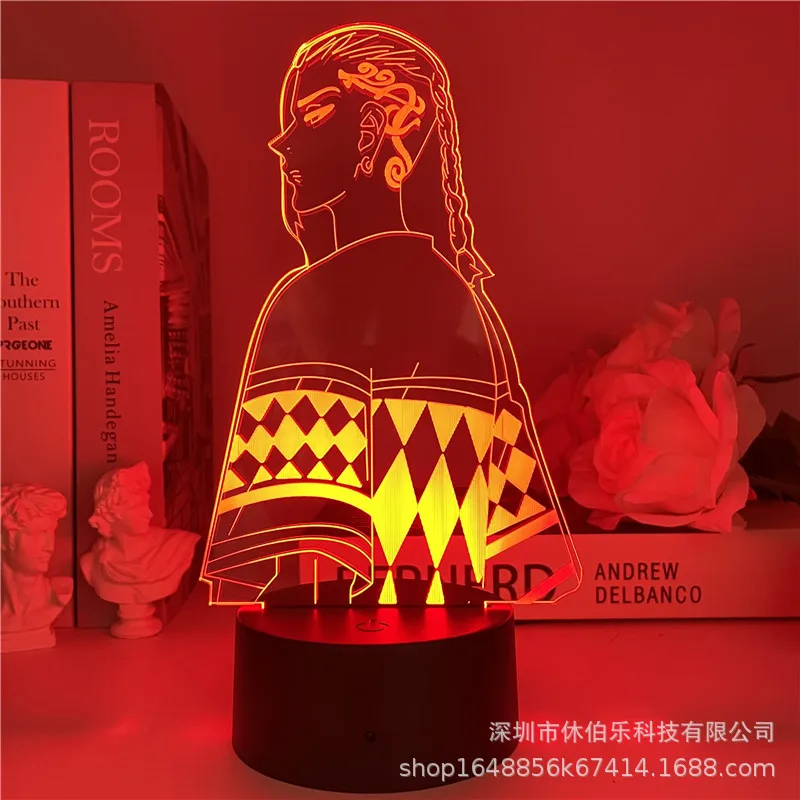 

Tokyo Revengers 3d Night Lights Anime Draken Led Light Gifts Lamp Acrylic Cute Square Ornament Cubic Figure Birthday Decorations