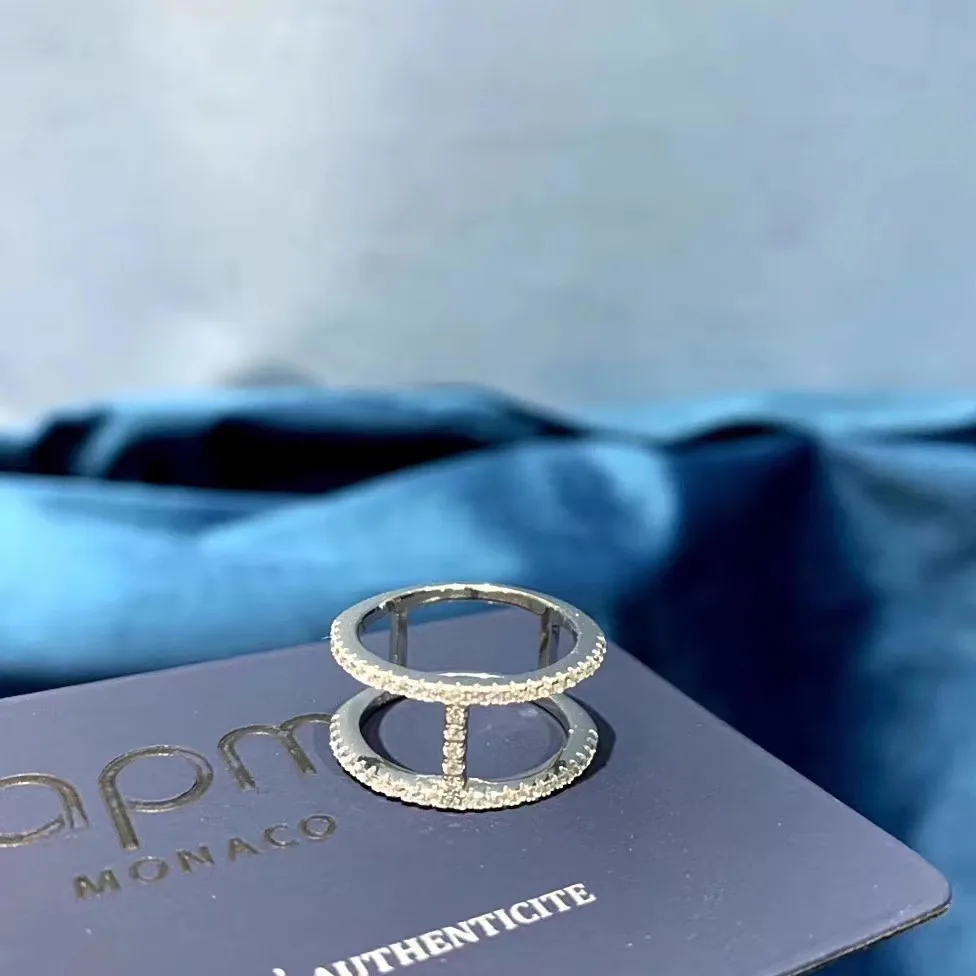 Genuine Goods APM Monaco Unmade Supplies Silver Jewelry I-Shaped Ring SF Express very No Refund Exchange