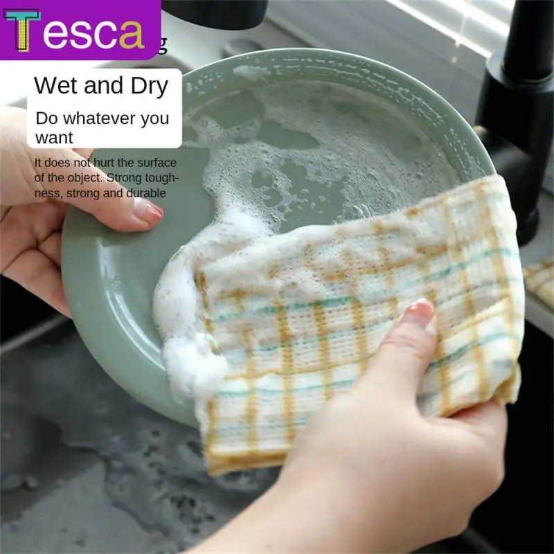 

Dust Removal Scouring Pad Non-woven Fabric Dishwashing Cloth Disposable Thickened Dish Towel Kitchen Rags Gadgets Convenient