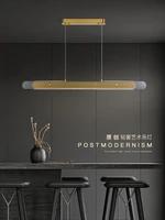 led minimalist light luxury restaurant chandelier creative smoke gray glass bar chandelier nordic lamps long chandelier lighting