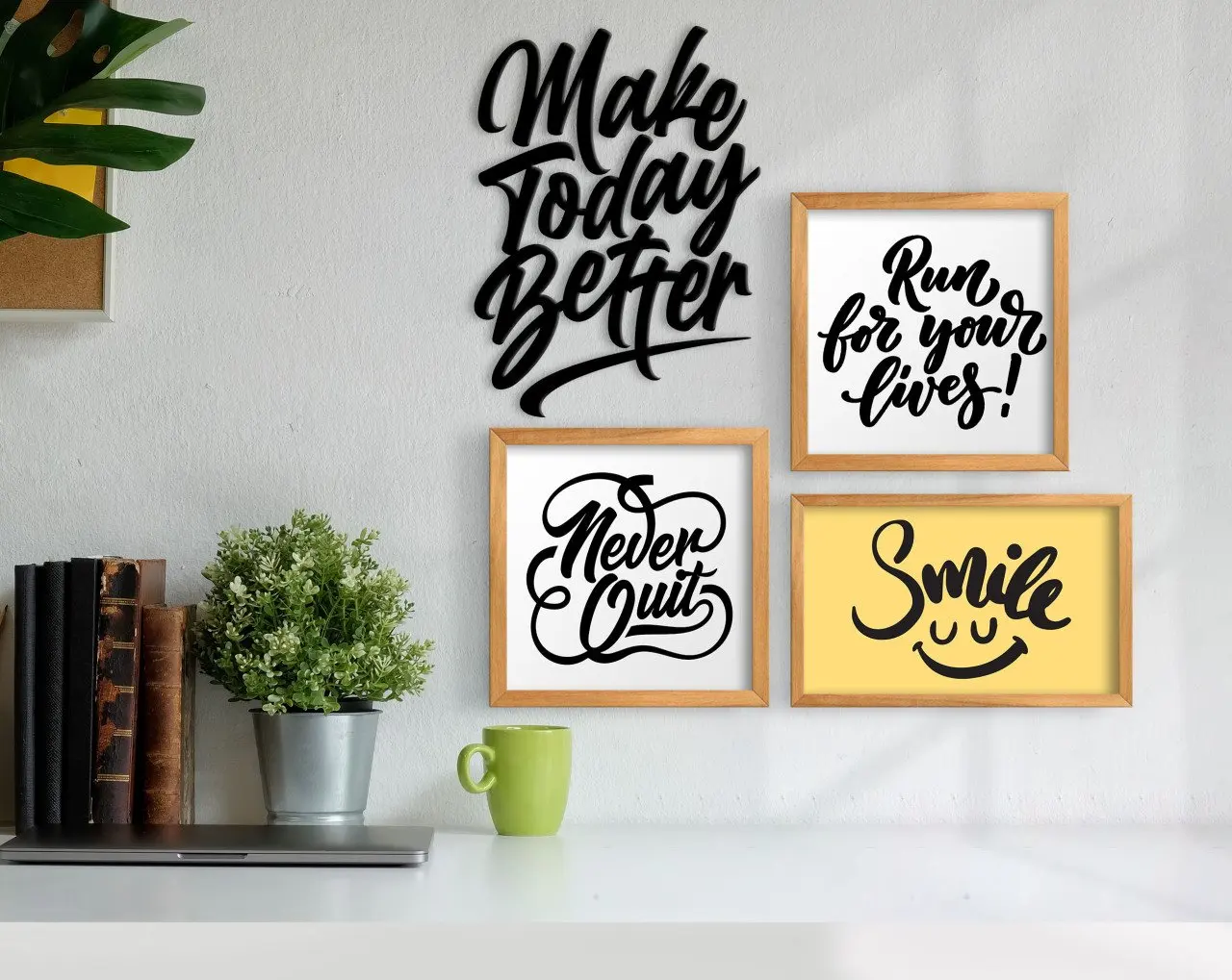 

BK дома декоративные 3'lü Ретро деревянный стол и концепция настенные Dekoru-5