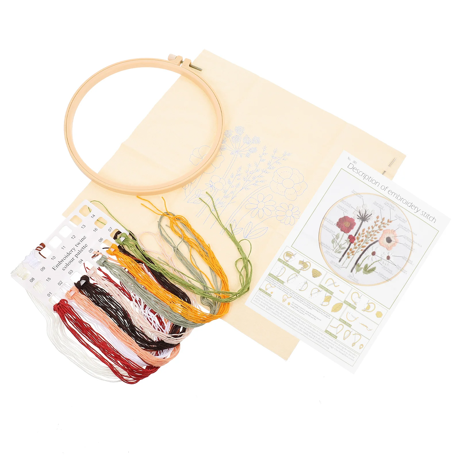 1Set Decorative Embroidery Kits Cross Stitch Needlepoint Floral Crafts for Sewing Decors Beginners Home |