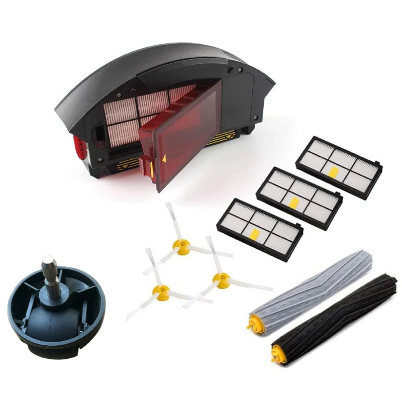 

Переднее колесо/колесо в сборе для Roomba I7 E5 E6 500 600 700 800 900, детали и фильтр для сбора пыли, 2 экстрактора