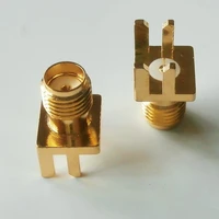 1 pcs rf connector socket sma female plug solder pcb clip edge mount straight 89 mm gold plated coaxial rf adapters