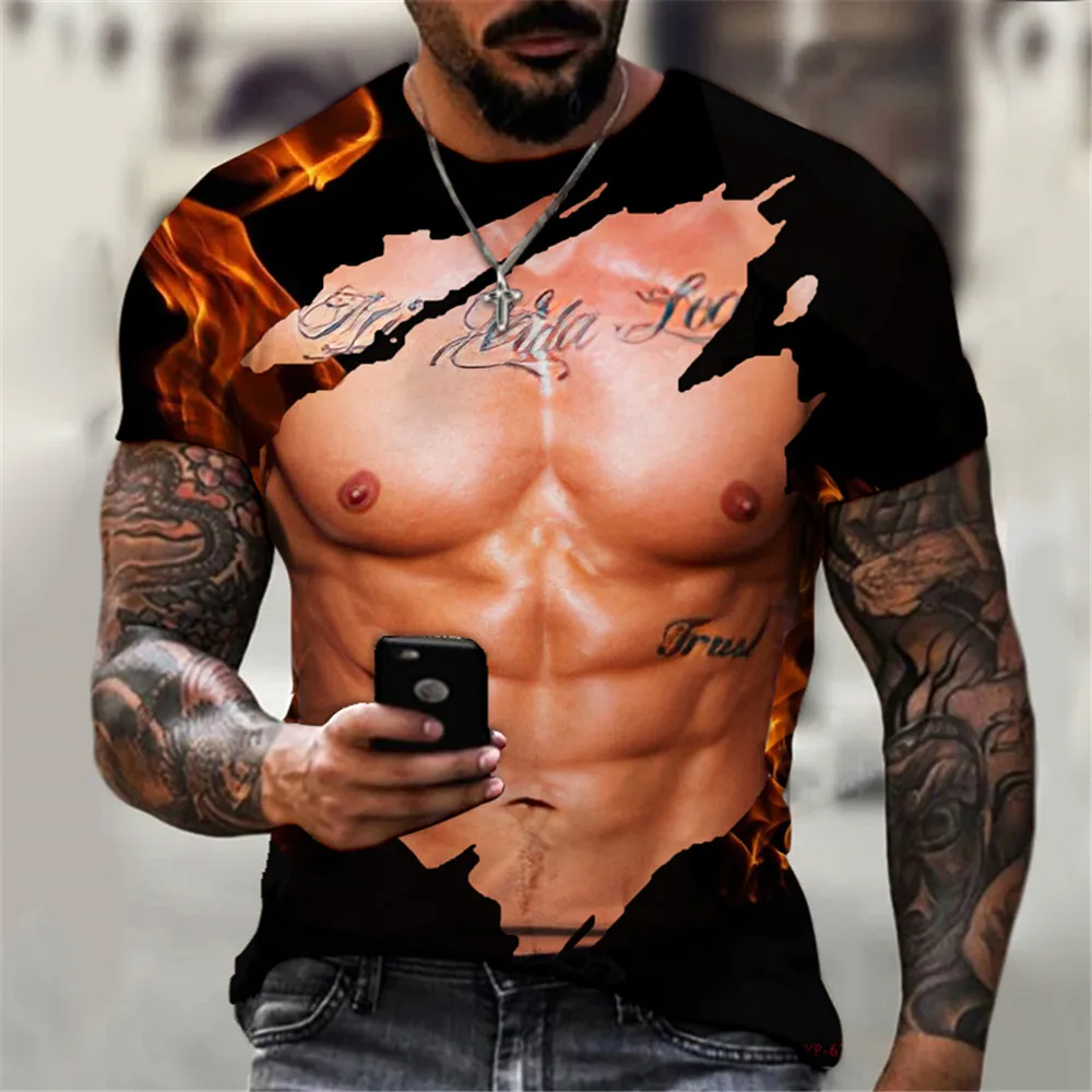 

CLOOCL Sexy Men T-shirt Muscular Man 3D Graphic Printed Tees Casual Short Sleeve Tops Men Clothing Harajuku T-shirt Dropshipping
