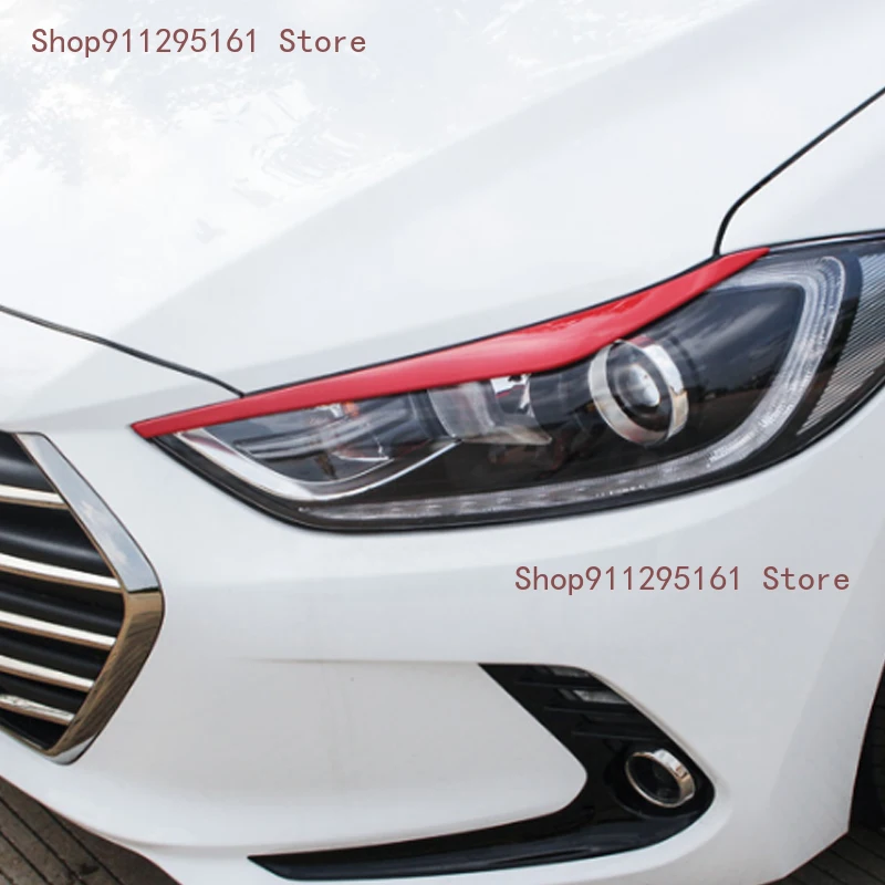 

Для Hyundai, для Elantra 2016 2017 седан, фары, веки для бровей, хромированные наклейки из АБС-пластика, стильные аксессуары для крышки автомобиля