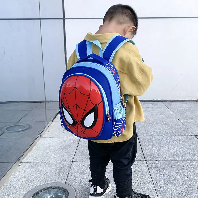 

Marvel Spiderman Backpacks Super Heroes School Bag 3d Stereo Children Boys Kindergarten Backpack Kids Cartoon Bags Kids Gift