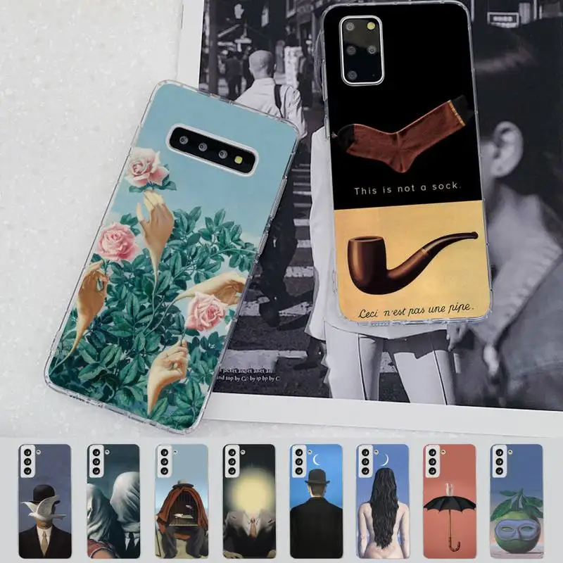 

Rene Magritte Phone Case for Samsung S21 A10 for Redmi Note 7 9 for Huawei P30Pro Honor 8X 10i cover