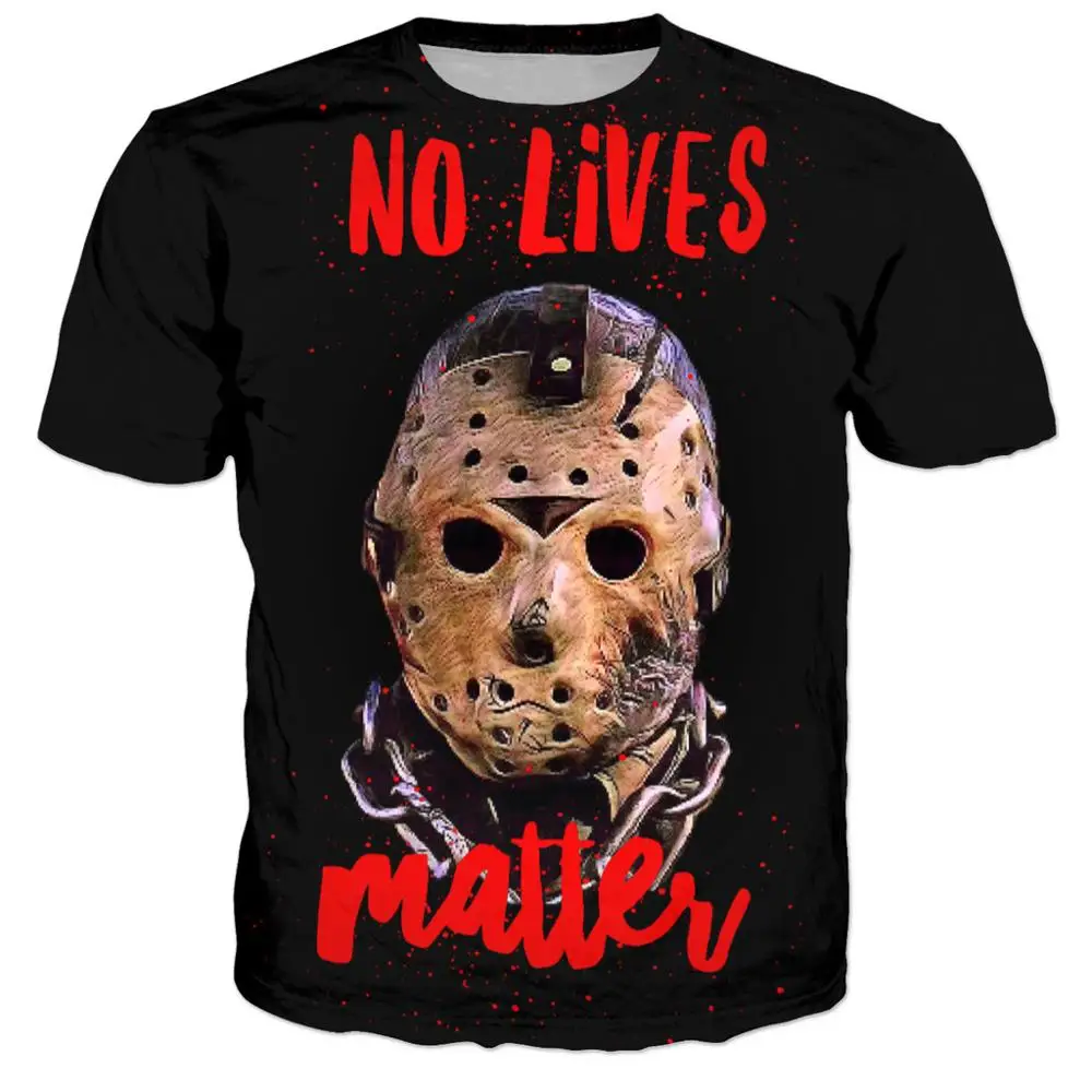 

NewSummer Men T Shirt Halloween Horror Movie 3D Printed T-Shirt Harajuku Short Sleeve Tee Shirts Unisex Cool T-shirt Oversized