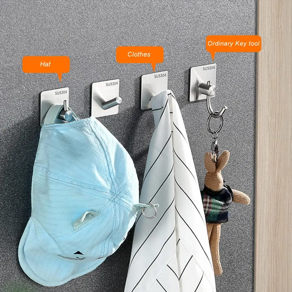 

Adhesive Hook Punch-free Towel Hook Strong Load-bearing Easy Installation No Drilling Required Robe Hook