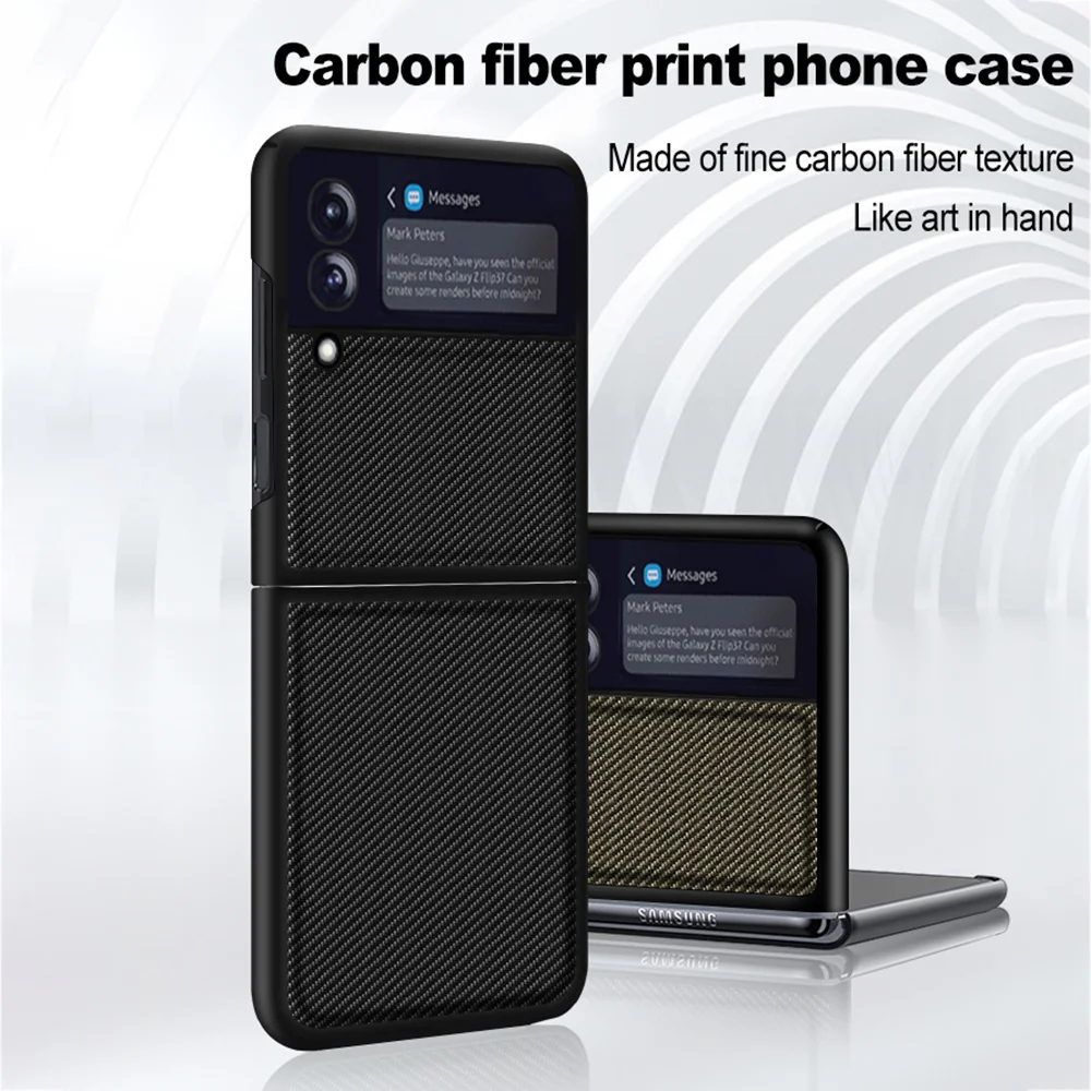 

Phone Luxury Pu Case For samsung Galaxy z Flip 3 Leather Mobile Phone Protective Cover Galaxy z Flip 3 5g Fiber Solid Case