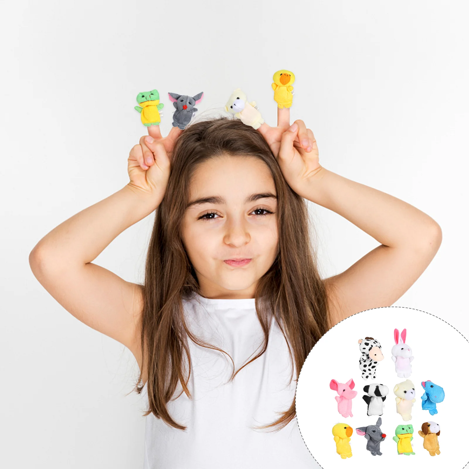 

10pcs Animal Finger Puppets Lovely Educational Animal Puppet (Random Style)