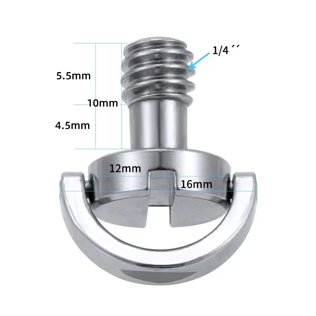 

DSLR camera 1/4 screw gimbal tripod quick install plate quick release C ring with handle stainless steel screws