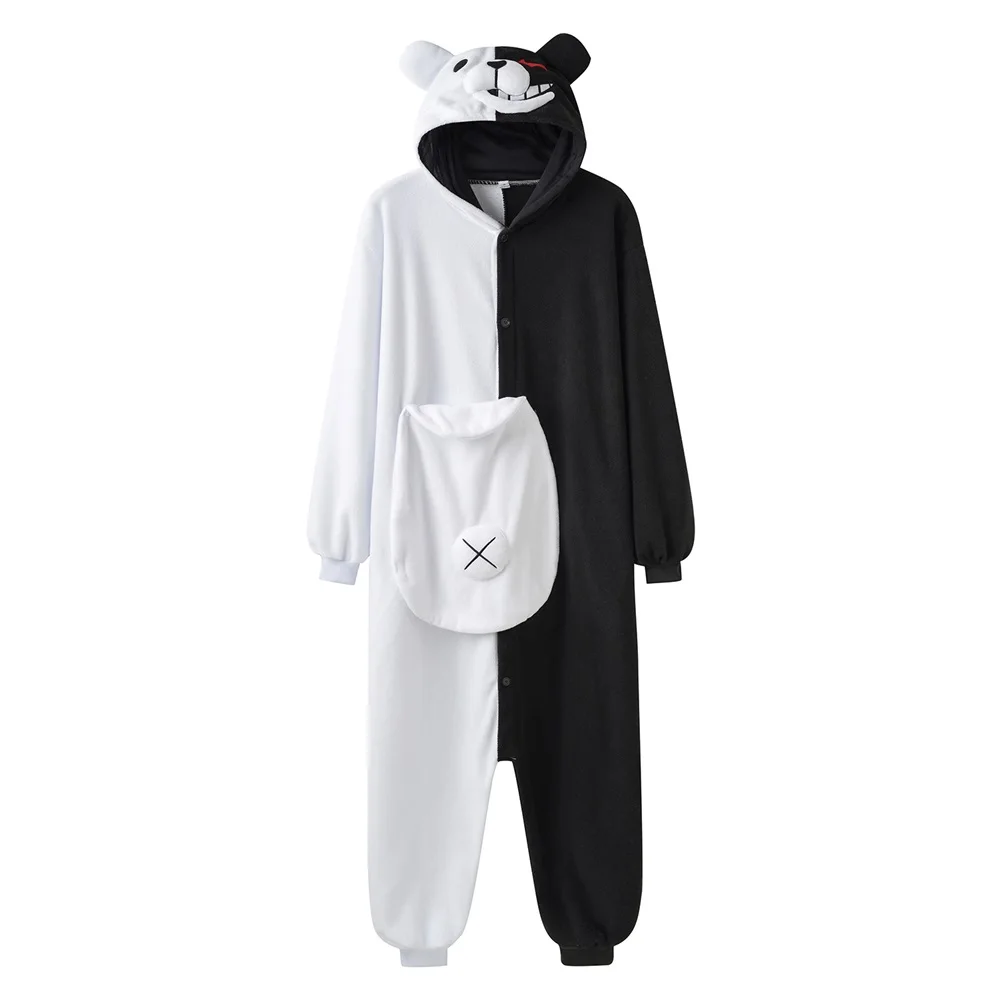 YESKIGU Monokuma Kigurumis Пижама взрослые комбинезоны аниме комбинезон в виде медведя