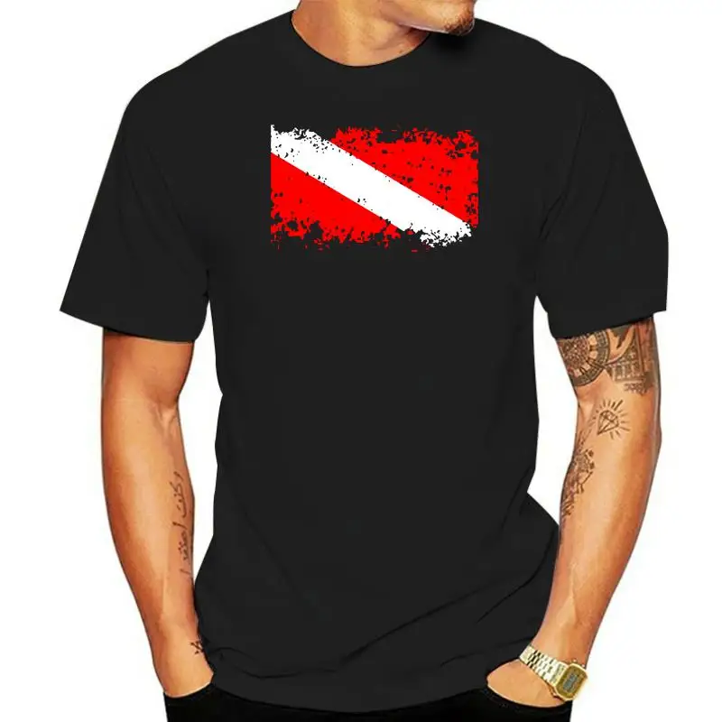 

Diver Flag Scuba Diver Worn Out T Shirt Custom Pattern T-Shirt For Men Clothes Best Slogan Tshirt Big Sizes Hip Hop