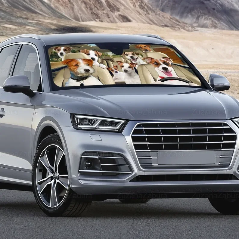 Автомобильный солнцезащитный козырек Jack Russell Terrier автомобильный декор от солнца
