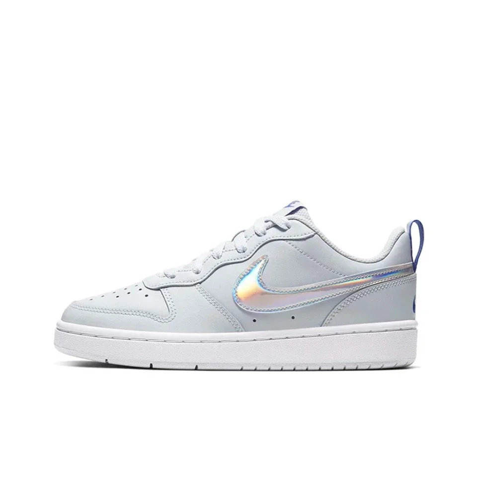 Original Nike Court Borough Unisex Women Men Skateboarding Shoes Non-Slip Low Top Comfortable White Sneakers BQ5448-115