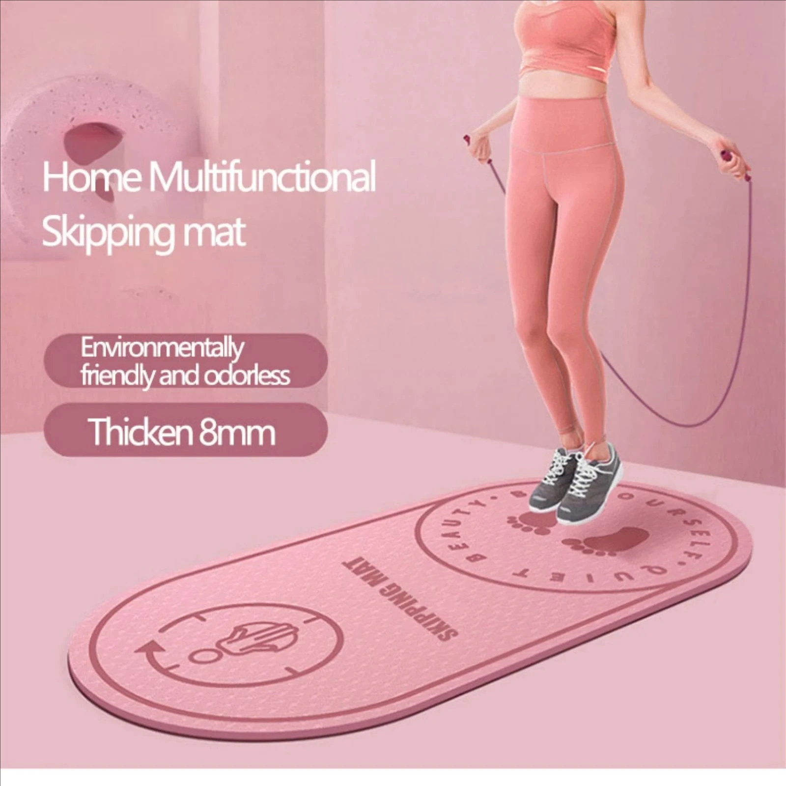 Очень толстый коврик для прыжков со скакалкой звукоизоляционный