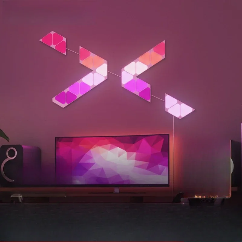 Фото Интеллектуальная световая панель Nanoleaf, мини-светильник в форме треугольника, комплект из 10 штук (без блока питания и контроллера) №1