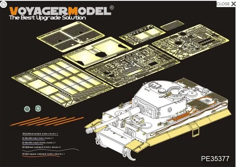 

Voyager PE35377 WWII German Tiger I MID Production (For DRAGON 6660) 1/35
