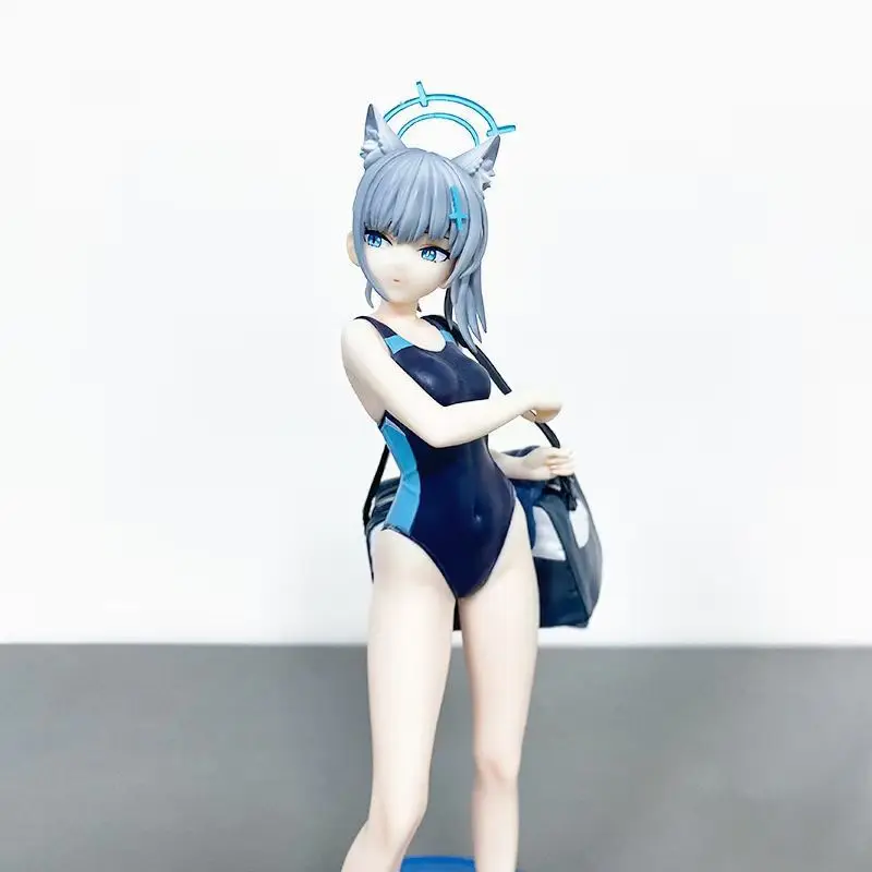 23 см синяя архівная игровая фигурка Shiroko Sandwolf купальники стоячая поза ПВХ модель