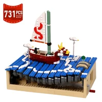 moc zeldaed wind wakered red lion king dragon boat adventure ship on the great sea building blocks set bricks children toy gift