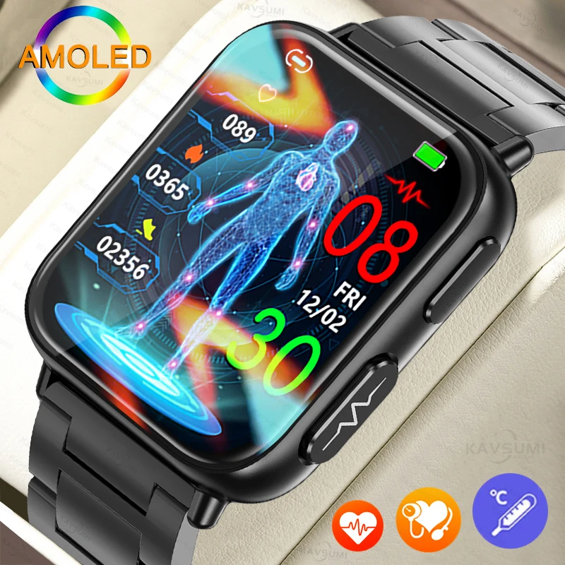 

2023 New ECG+PPG Smart Watch Men Health Blood Sugar Heart Rate Blood Pressure Fitness Sports Watches IP68 Waterproof Smartwatch