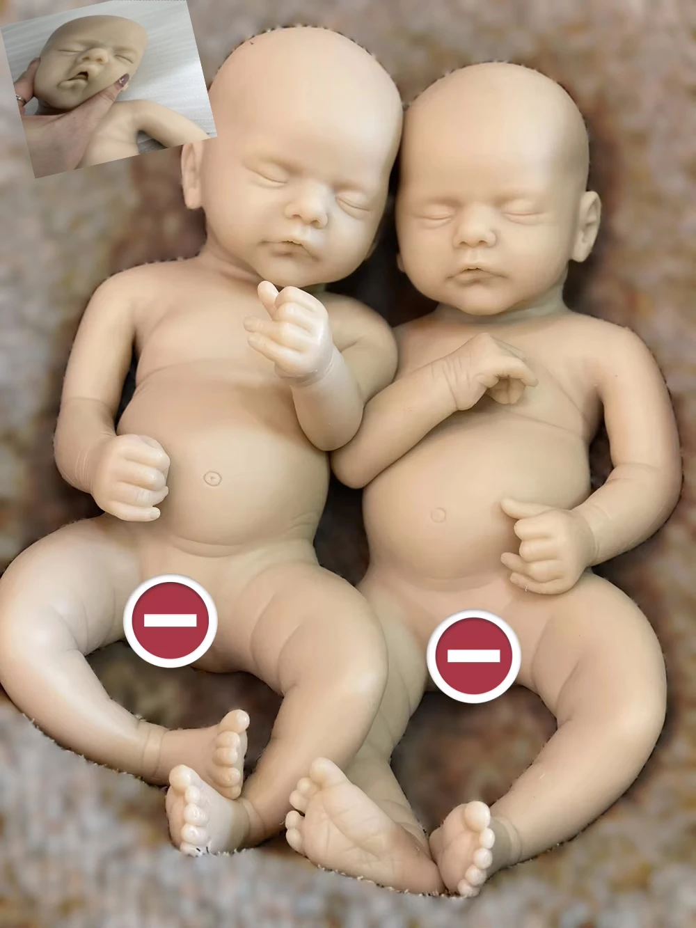 Кукла реборн силиконовая однотонная 18 дюймов 1 шт.