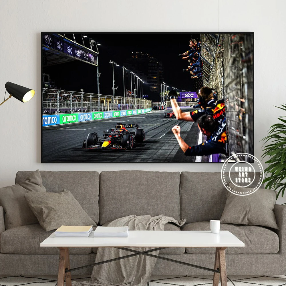 Постер Гран-при Саудовской Аравии 2022 F1 Racing картина Формула 1 настенное искусство