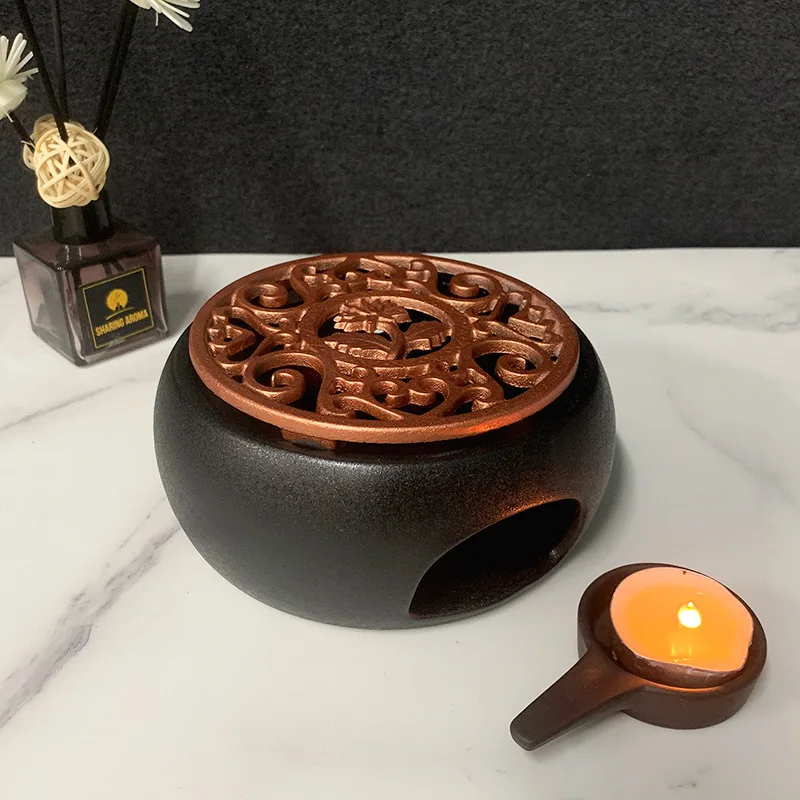 

Керамический держатель для подогрева чайника, основание для подогрева плиты, подогреватель воды для чая, кофе, портативный изоляционный подсвечник, чайные аксессуары