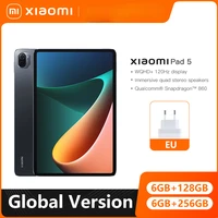 global version xiaomi pad 5 tablet snapdragon 860 120hz 11inch wqhd 2 5k lcd display 6g 128g 256g 8720mah free shipping