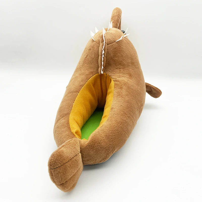 Новые Тапочки Monkfish забавные плюшевые туфли рыбы зимние теплые фонарики для дома