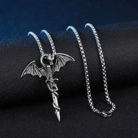 mens necklace fashion vintage cross pendant necklace for women long chain punk goth trendy jewelry accessories choker men chain