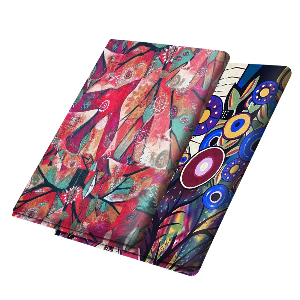 

African Fabric by the Yard, Abstract Color Pattern Summer Inspirations, Decorative Fabric for Upholstery and Dresses, Turquoise
