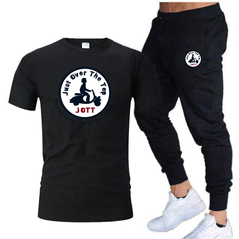 2023 Summer Men's T-Shirt + Pants Suit Men's Sports Suit Brand JOTT Printing Casual Fashion Cotton Short Sleeves T-Shirt sets